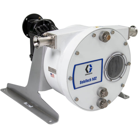 Graco | 19D086 SoloTech h32 Peristaltic Pump, High-speed gear reducer no motor, NEMA, FDA Nitrile Hose, SST Sanitary Clamp Barb