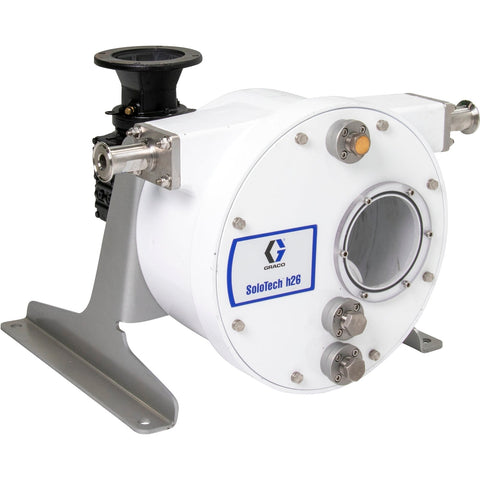 Graco | 19D093 SoloTech h26 Peristaltic Pump, High-speed gear reducer no motor, IEC, FDA Nitrile Hose, SST Sanitary Clamp Barb