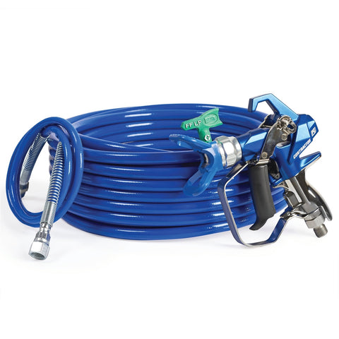 Graco | 19Y490 Contractor PC Compact Gun, 1/4 in x 50 ft BlueMax II Airless Hose, 1/8 in x 4.5 ft Whip Hose, RAC X FFLP 210 SwitchTip