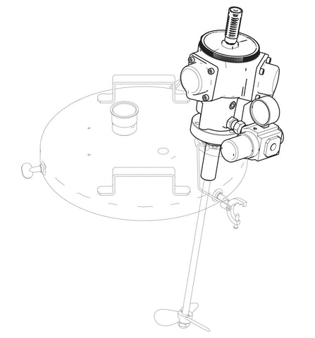 Graco | 19Y592 Radial Piston Air Motor Retrofit Kit for 5 gallon (18 L) or 10 gallon (38 L) pail agitators. Pail cover, agitator shaft and blade not included.