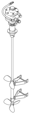 Graco | 203711 Drum agitator without mounting tube, air driven, 1/2 HP, 31.25 inches (79.3 cm) in length, carbon steel material