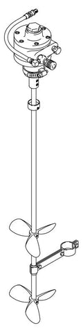 Graco | 204995 Drum agitator without mounting tube, air driven, 1/2 HP, 31.25 inches (79.3 cm) in length, carbon steel material