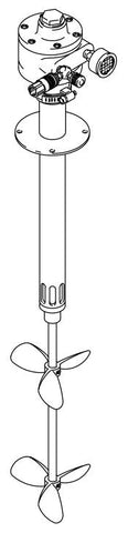 Graco | 206760 Carbon Steel Agitator for 60-Gallon Mix tanks, Air-Driven, 1-1/2 HP, 33.25 inches (84.4 cm) long, CS/Aluminum