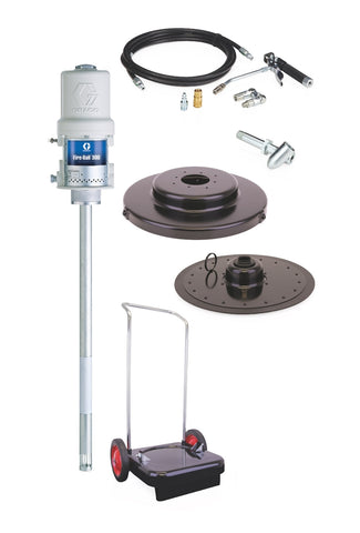 Graco | 225026 Fire-Ball 300 Series 50:1 120 lb. (54 kg) Grease Pump - Portable 2-Wheel Cart Package