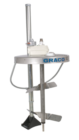 Graco | 231413 Heavy Duty Back-Geared Drum Agitator with elevator and drum cover, air driven, 1/2 HP, 32 inches (81.25 cm) long