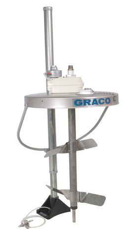 Graco | 231414 Heavy Duty Back-Geared Drum Agitator with elevator, drum cover and siphon kit, air driven, 1/2 HP, 32 inches (81.25 cm) long