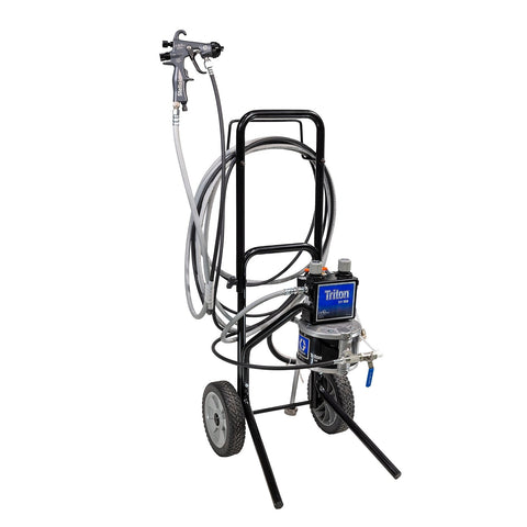 Graco | 233483 Triton SST Spray Package, Cart, Suction, Air & Fluid Hoses, Stellair Conventional Gun .055 in (1.4 mm) Nozzle for Metal Applications
