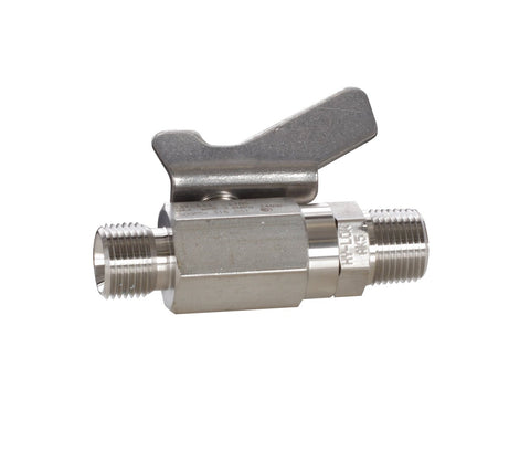 Graco | 237533 Low Pressure Ball Valve compatible with stainless steel, catalyst and waterborne materials, 3/8 in. npsm(m) x 3/8 in. npt(m)
