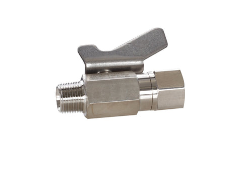 Graco | 237534 Low Pressure Ball Valve compatible with stainless steel, catalyst and waterborne materials, 3/8 in. npt(f) x 3/8 in. npt(m)