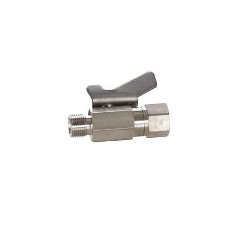 Graco | 237535 Low Pressure Ball Valve compatible with stainless steel, catalyst and waterborne materials, 3/8 in. npt(f) x 3/8 in. npsm(m)