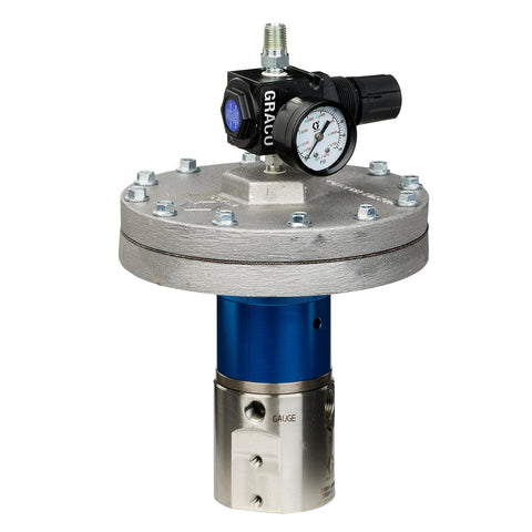 Graco | 238894 Corrosion Resistant High Fluid Pressure Regulator, 500-4000 psi Range, 1.0 gpm, SST, Air, 3/8(f) x 3/8(f), 1/4(f) Port, with gauge