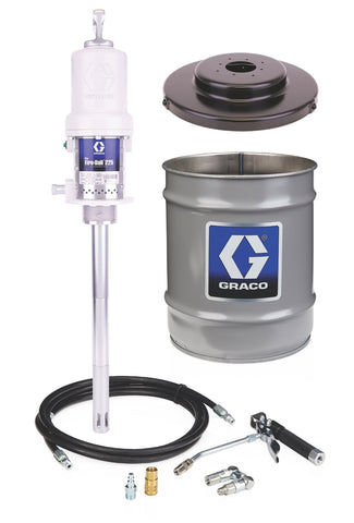 Graco | 246911 Mini Fire-Ball 225 50:1 35 lb. and 50 lb. (16 kg and 23 kg) Grease Pump - Stationary Pail Dispenser Package