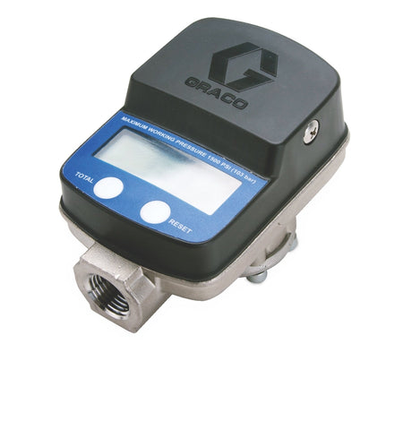 Graco | 247453 SDI15 Med/High Pressure, Med/High Flow In-Line Meter for Petroleum- and Synthetic-Based Oils, Antifreeze, Windshield Washer Fluid