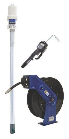 Graco | 248623 Mini Fire-Ball 225 3:1 1/2 in. x 50 ft. (12.7 mm x 15.2 m) Manual Hose Reel Package for Oil