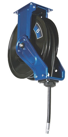Graco | 24C255 XD20 Specialty Package, Grease, 3/8 in. (10 mm) Inlet, 3/8 in. X 50 ft. (10 mm X 15 m) Hose, NPT, Armless Reel with Hose Guide Kit, Metallic Blue