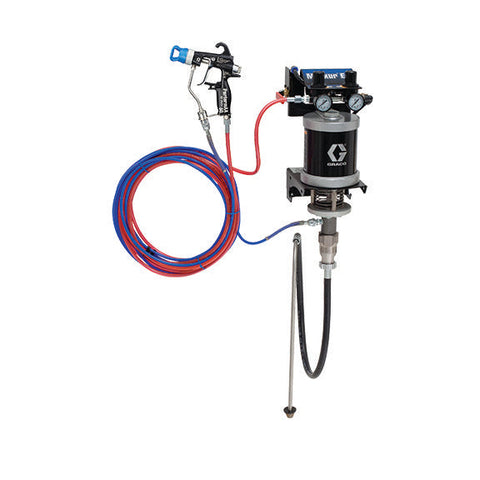 Graco | 24F152 30:1 Merkur ES Air Assisted Package, 0.4 gpm (1.5 lpm) fluid flow, wall mount, with PerformAA 50 gun, suction hose, and stainless steel