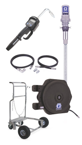 Graco | 24H752 LD Series 3:1 275 Gallon (1040 Liter) Tote Mobile Oil Pump Package - Preset Meter