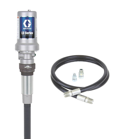Graco | 24H809 LD Series 3:1 Stationary 55 Gallon (200 Liter) Oil Pump Package - Preset Meter, Flex Extension, BSPT