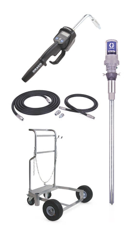 Graco | 24H940 LD Series 5:1 55 Gallon (200 Liter) Barrel Mobile Oil Pump Package - Manual Meter
