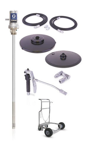 Graco | 24J055 LD Series 50:1 400 lb (180 kg) Grease Cart Mounted Pump Package - BSPP