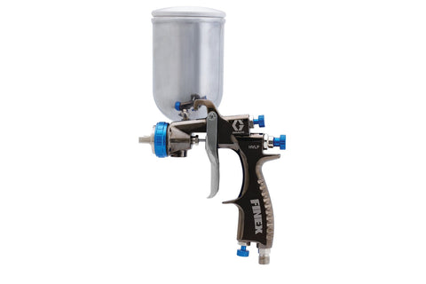 Graco | 24J600 Finex Air Spray Gravity Feed Side Cup Gun, HVLP, 0.055 in (1.4 mm) needle/ nozzle size