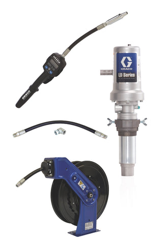 Graco | 24K837 LD Series 5:1 Oil Pump with SD Series Hose Reel Package - Manual Meter Type