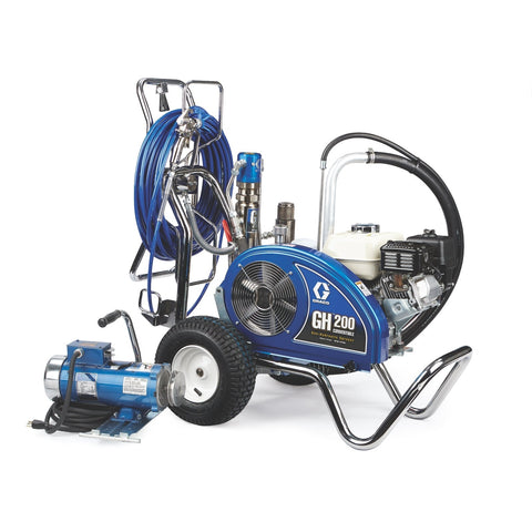 Graco | 24W926 GH 200 Convertible Standard Series Gas Hydraulic Airless Sprayer with Electric Motor Kit