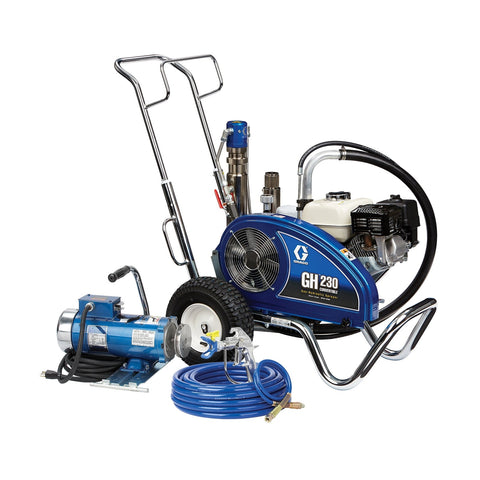 Graco | 24W930 GH 230 Convertible Standard Series Gas Hydraulic Airless Sprayer with Electric Motor Kit