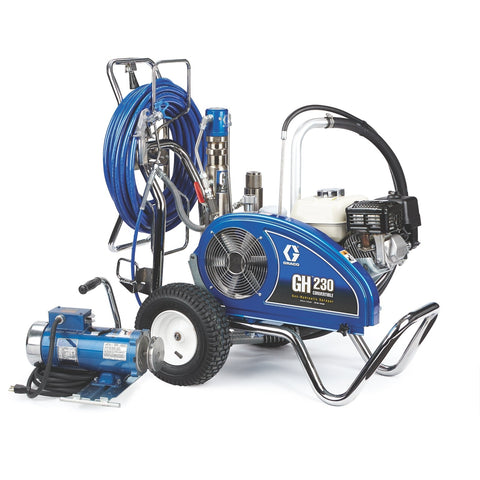 Graco | 24W933 GH 230 Convertible ProContractor Series Gas Hydraulic Airless Sprayer with Electric Motor Kit