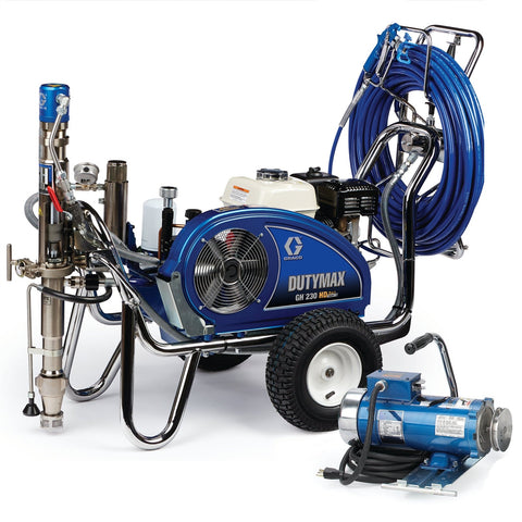 Graco | 24W963 DutyMax GH 230 HD 3-in-1 ProContractor Series Convertible Gas Hydraulic Airless Sprayer with Electric Motor Kit