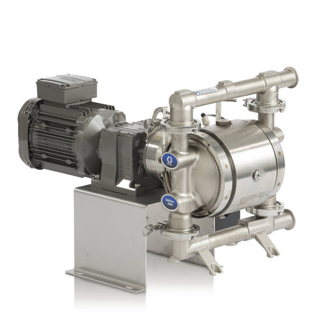 Graco | 24Y596 SaniForce 1040e Sanitary S/S EODD Pump with PTFE O-Rings, S/S Seats, PTFE Balls, PTFE/EPDM Overmold Diaphragm & Tri Clamp Porting