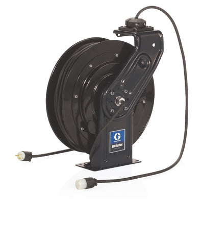 Graco | 24Y861 SD 5 Series 120 Volt Cord Reel - Single Industrial Receptacle - 50 ft (15 m), 16 AWG, 13 Amp Cord - Black