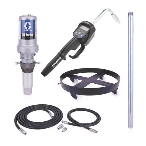 Graco | 25C550 LD Series 3:1 Mobile 55 Gallon Oil Pump Package - Manual Meter, Rigid Extension, NPT