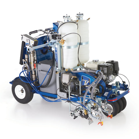 Graco | 25D340 LineLazer V 250SPS HP Reflective Series Self-Propelled Gas Hydraulic Airless Line Striper, 2 Auto Guns, 2 Tanks, LazerGuide 3000