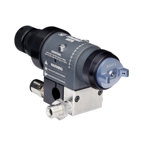 Graco | 25F213 Stellair Automatic Air Spray Gun, Conventional, 0.055 in (1.4 mm) Nozzle for General Industry with fluid control knob with side inlet manifold (imperial)