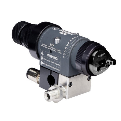 Graco | 25F215 Stellair Automatic Air Spray Gun, HVLP, 0.055 in (1.4 mm) Nozzle for General Industry with fluid control knob, with side inlet manifold (imperial)