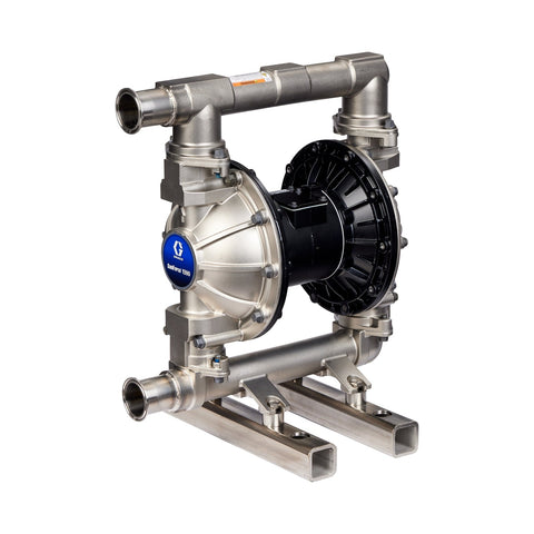 Graco | 26D631 SaniForce 1590 Beverage Pump, 1.5" FG SST Pneumatic Diaphragm Pump, AL Center, SS Seats, CW Balls, SP Diaphragms