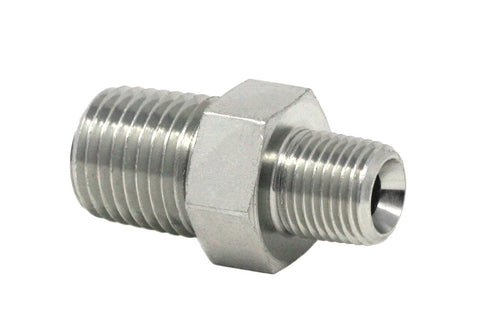 Graco | 556408 Hex Shoulder Nipples - Straight, 1/4 in x 1/8 in threads, Steel