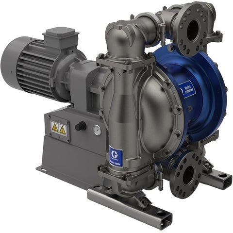 Graco | 659835 Husky 3300e 3" SS Electric Diaphragm Pump; 7.5 Hp AC Motor, 240V CMPSR, Cntr Port Flange, AL Center, SP Seat, SP Ball, SP Diaphragm