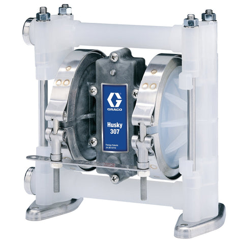Graco | D32337 Husky 307 PP 3/8 in. (9.52 mm) NPT Standard Pump, PP Center Section, SS Seats, SS Balls & BN Diaphragm