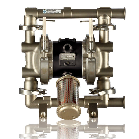 Graco | FA2111 SaniForce 1590, 1.5" FG SST Pneumatic Diaphragm Pump, AL Center, SS Seats, PT Balls, PT Diaphragms