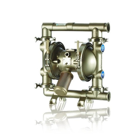 Graco | FD2111 SaniForce 1590, 1.5" FG SST Pneumatic Diaphragm Pump, SS Center, SS Seats, PT Balls, PT Diaphragms