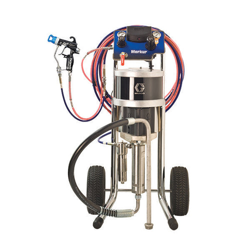 Graco | G48C13 48:1 Merkur AA Package, 1.2 gpm (4.5 lpm) fluid flow, Cart Mount, PerformAA 50 RAC Gun, Pump Air Controls, Gun Air/Fluid Hose, Fluid Filter
