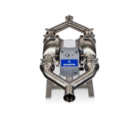 Graco | HE120-0721 QUANTM h120, 3"HS SST Electric Diaphragm Pump, 200-240 V, FEP AL Center, FL Seat, BN Diaphragm