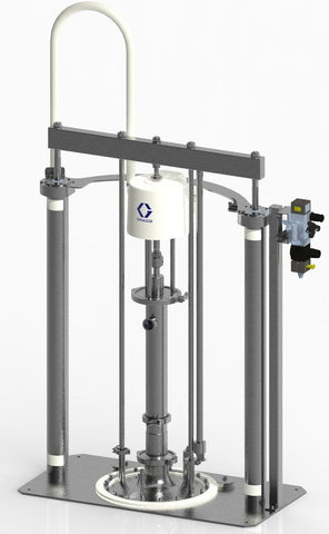 Graco | SDU.B01BBC7AA0C21 SaniForce Ram Unit, Carbon Steel Frame, 5:1 DB, Static Wiper, Exposed Pneumatic Controls