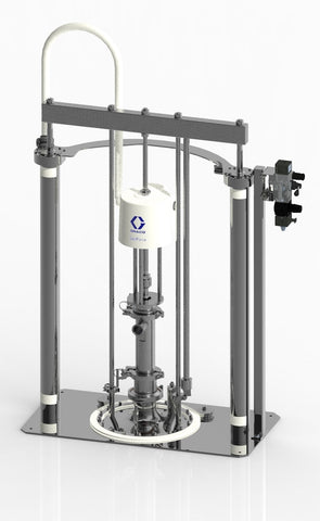 Graco | SDU.B05BBC7AA0C21 SaniForce Ram Unit, Carbon Steel Frame, 12:1 PP, Static Wiper, Exposed Pneumatic Controls