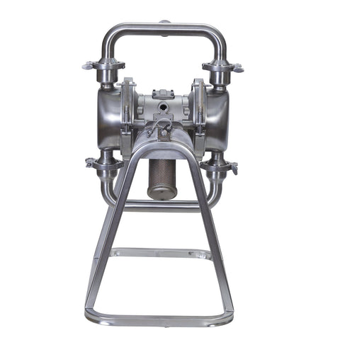 Graco | SP15.0019 SaniForce 1590, 1.5" HS SST Pneumatic Diaphragm Pump, SS Center, SS Seats, FK Balls, FK Diaphragms