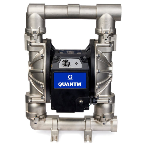 Graco | TE120-0131 QUANTM i120, 2"NPT, Stainless Steel Electric Diaphragm Pump, 200-240 V, AL Center, SS Seat, PT Ball, PS Diaphragm