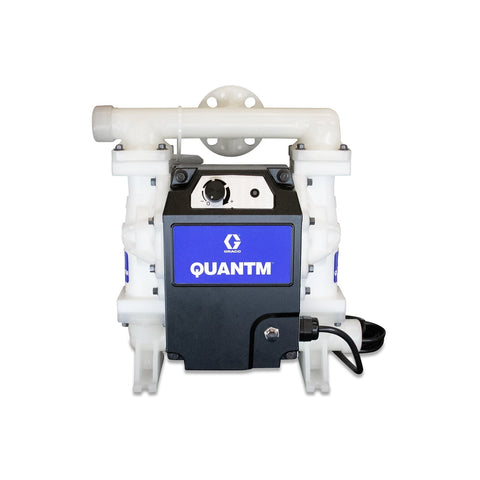 Graco | TE30-0259 QUANTM i30, 1"Flange, Polypropylene Electric Diaphragm Pump, 240 VAC 1Ph, AL Center, GE Seat, GE Ball, GE Diaphragm