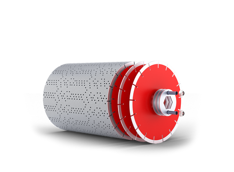 Husqvarna Shaving drums | DRUM SHAVING 80 RED BLADES & 85 SPACERS